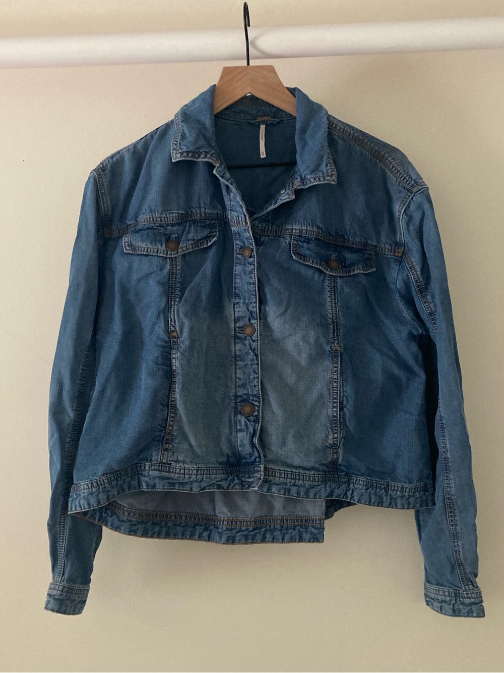 Free People Denim button-up shirt